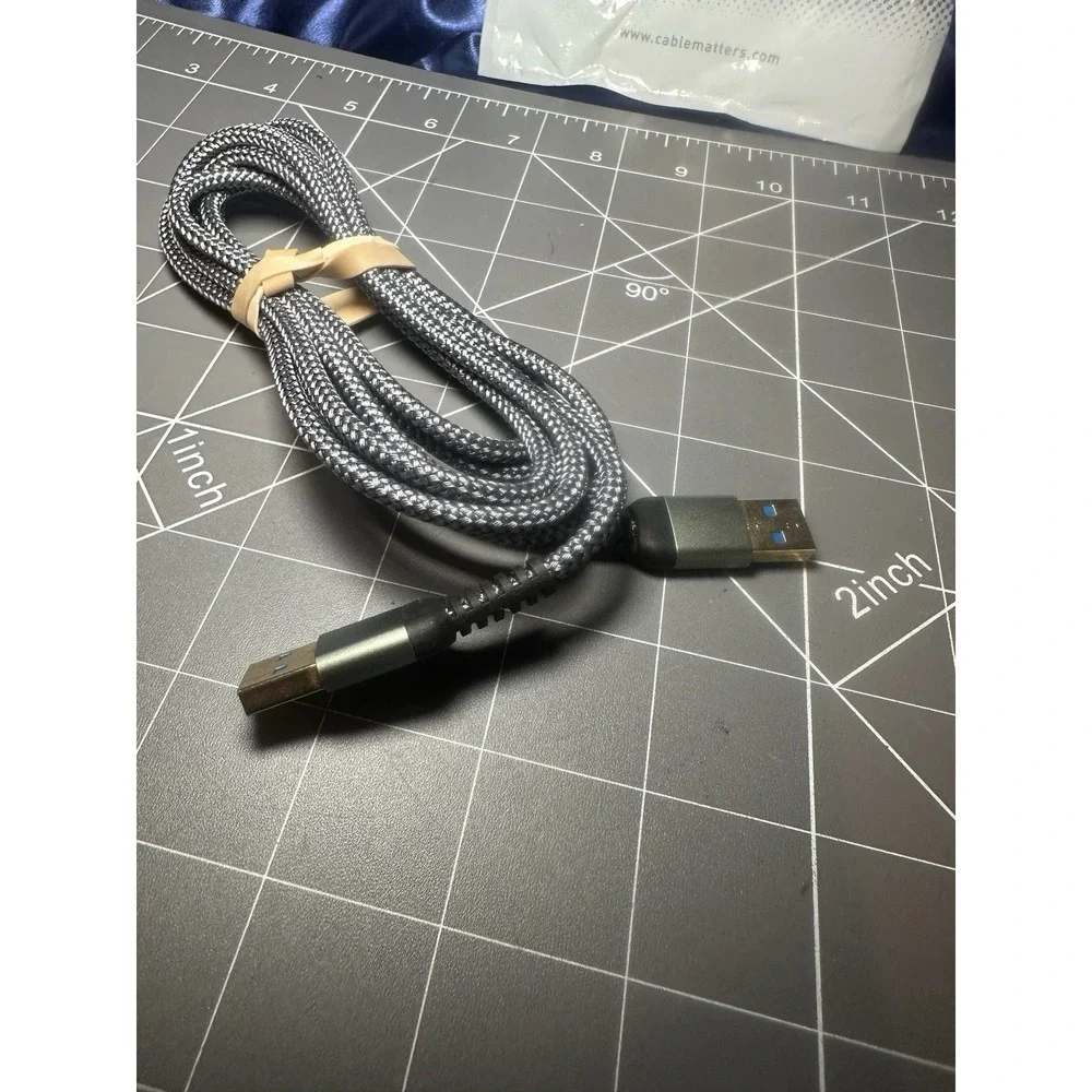 Lot of 3 USB Cables USB 3.0 A to A Data Cable + Micro USB Y Cable Bundle
